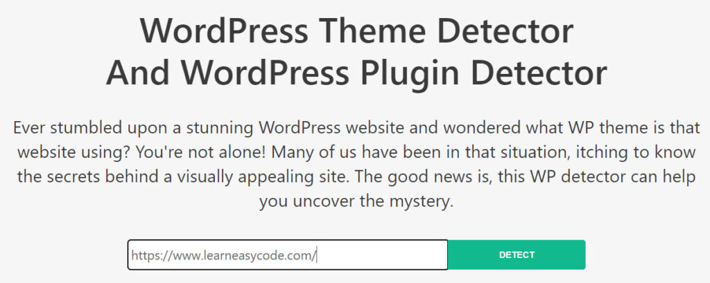 wpdetector wordpress plugin detector